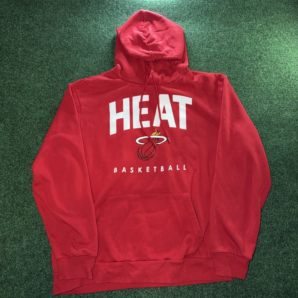 NBA Ultra Game Miami Heat Hoodie Men's Large Red White Pullover Hoodie